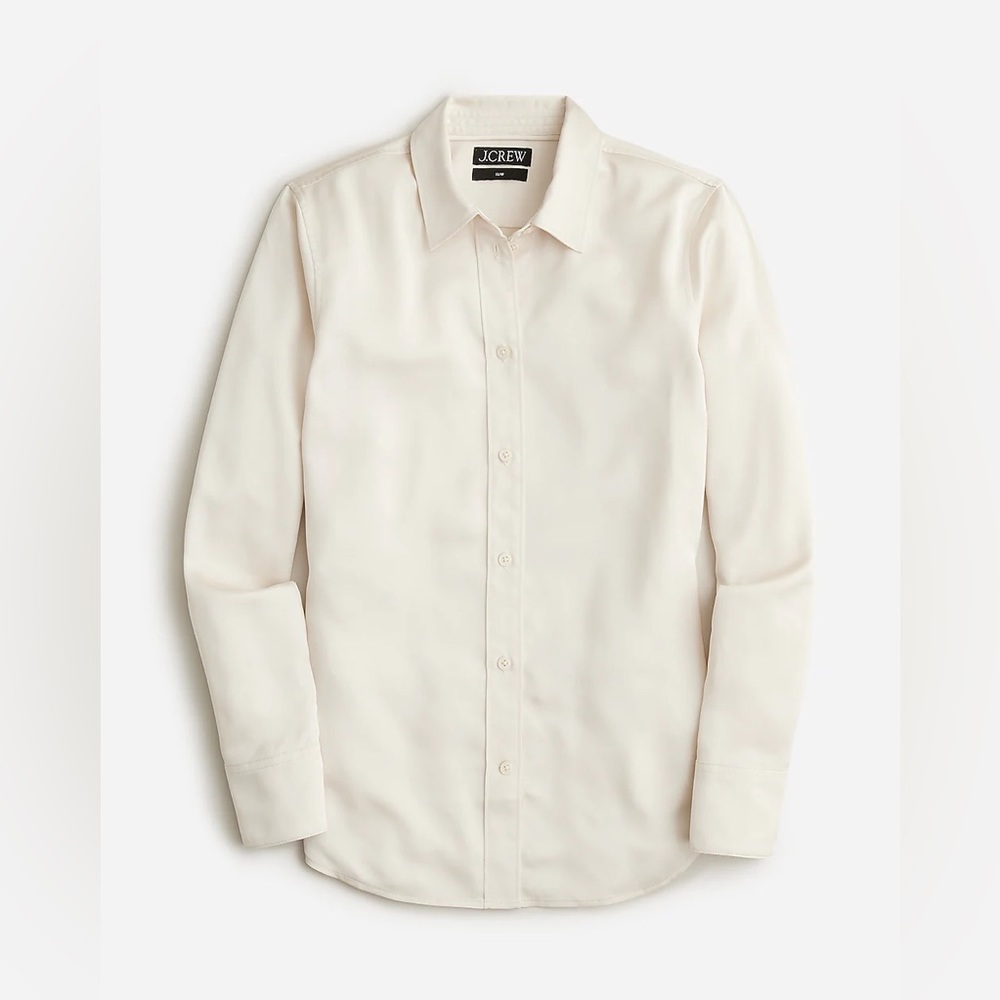 J.Crew Slim fit drapey shirt in luster crepe BL104
